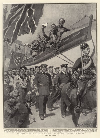 ターバー兄弟、ドーバーでドイツの船員にイギリス人が歓迎 作： William T. Maud